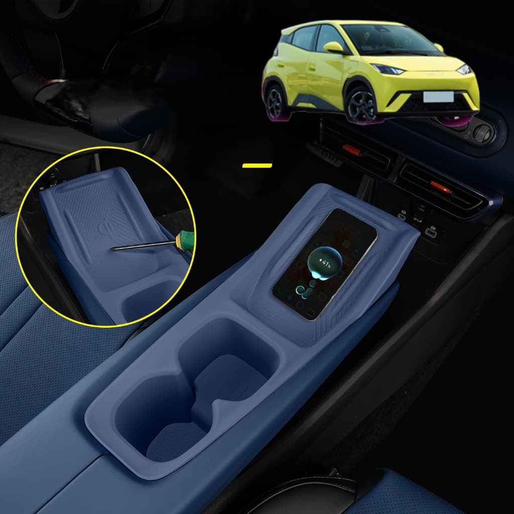 Acessório BYD Dolphin mini Porta-Copos Anti-Derrama - Organizador de Console do Carro