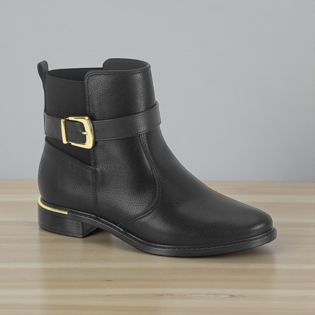 Bota Vizzano Cano Curto Fivela Salto Baixo Original