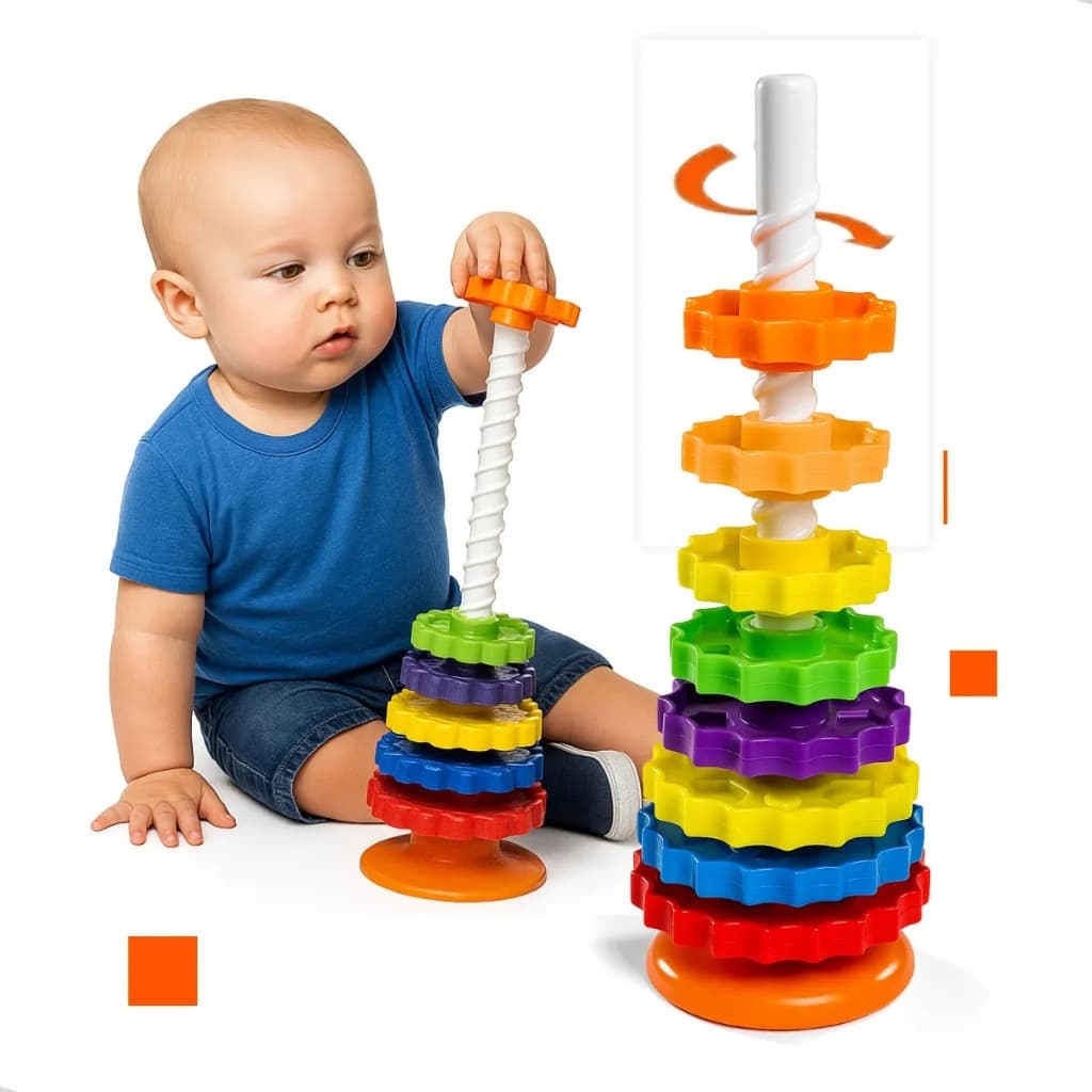 Giro Mágico Dismat, Brinquedo Educativo Colorido - Estimula Coordenação Motora, Foco e Concentração