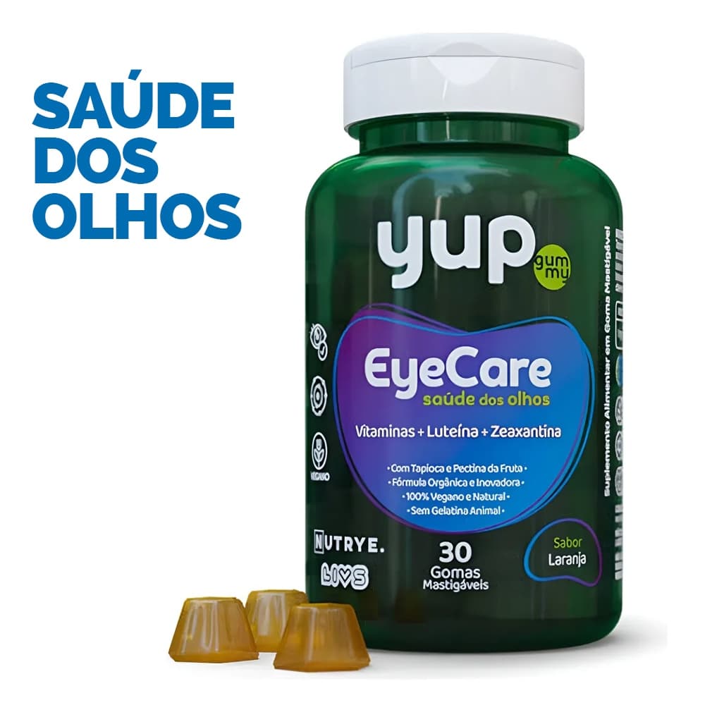Yup Gummy Adulto . EyeCare . Saúde dos Olhos . Vitaminas + Luteína + Zeaxantina - Sabor Laranja