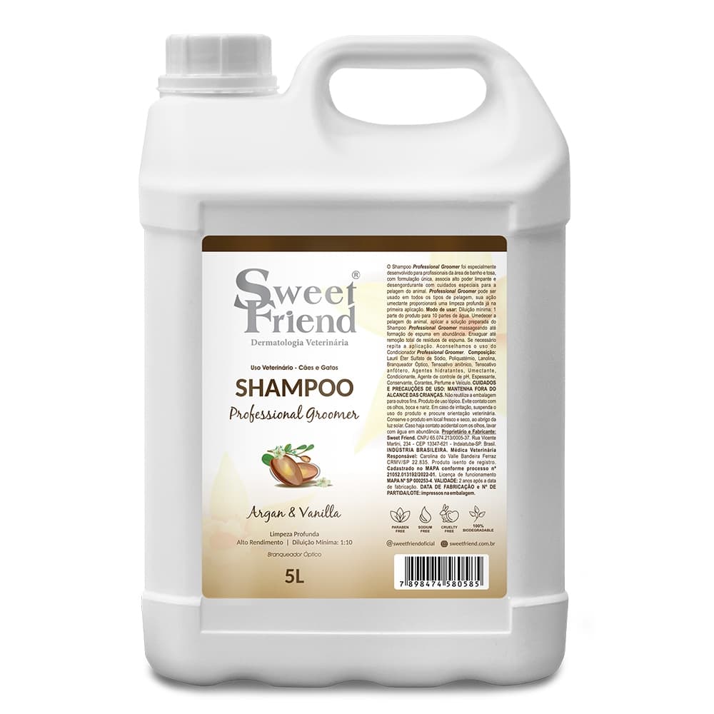 Shampoo e Termoprotetor Argan e Vanilla + Shampoo 5L Castanha + Shampoo Morango com Champagne - Sweet Cerin