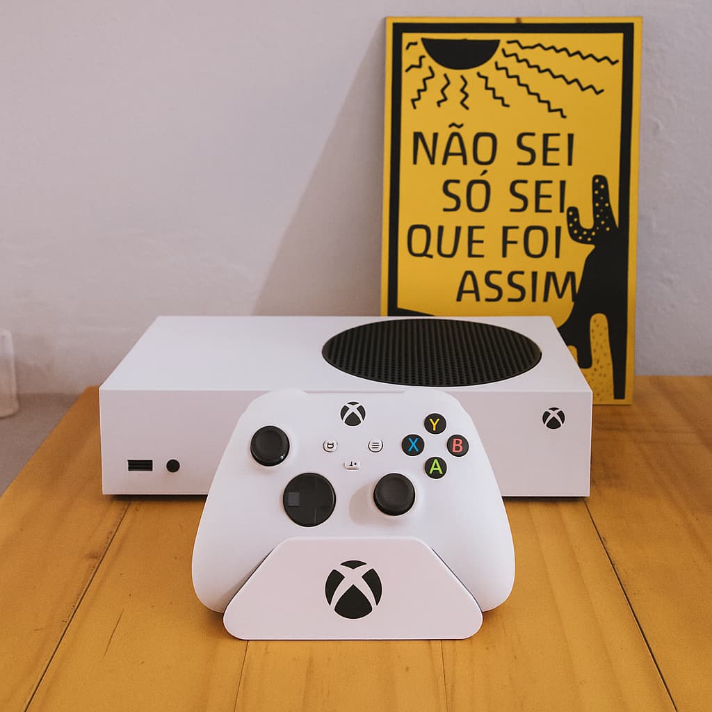 kit 4 Suporte Video Game Pezinho Console Xbox One S - X e Série S Apoio Horizontal