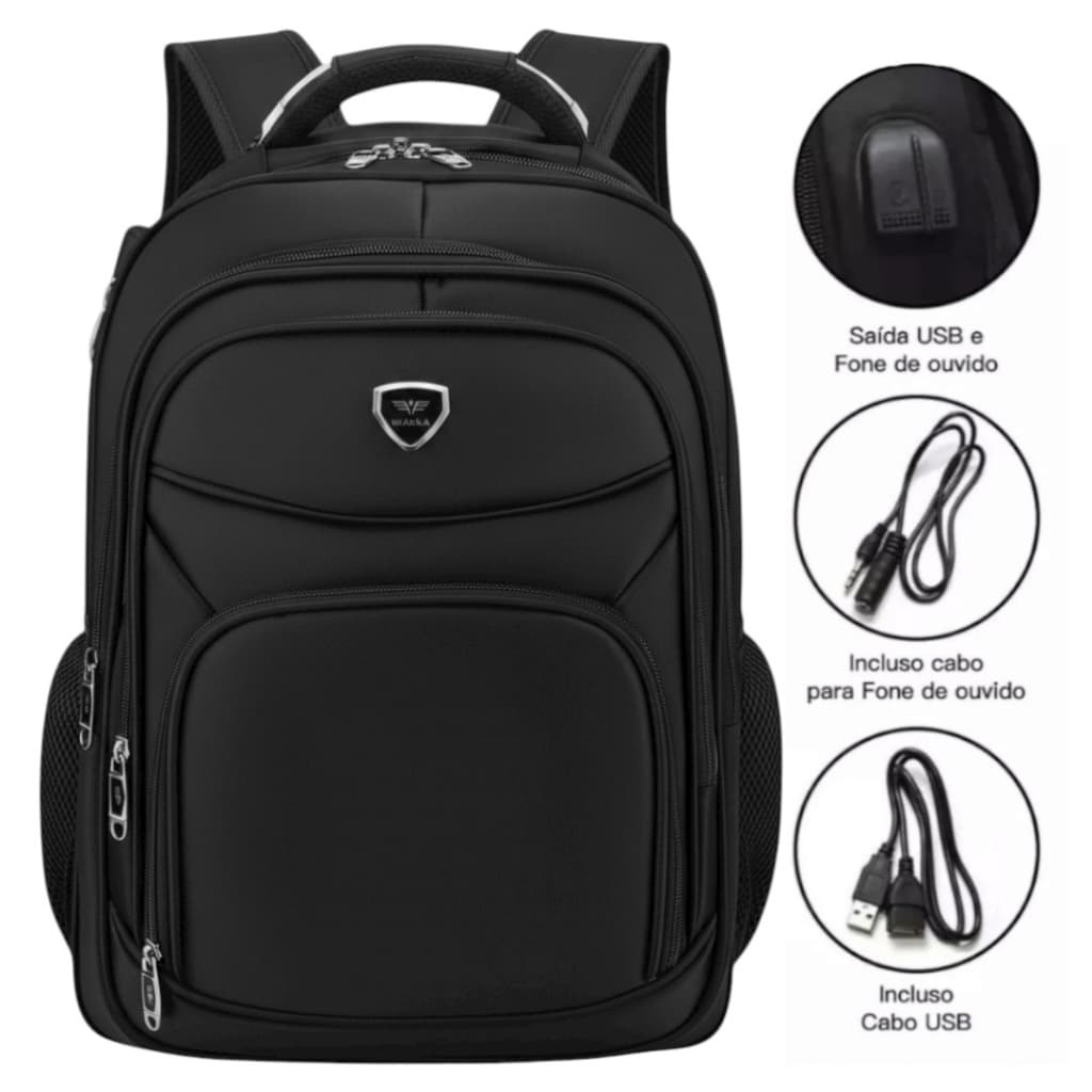 Mochila Reforçada Grande Impermeável Notebook Escolar Universitária Viagem