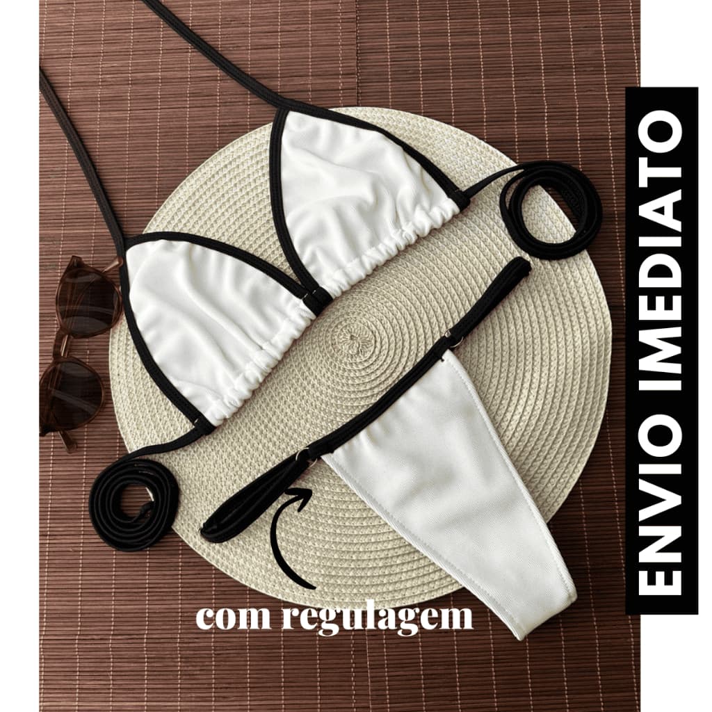 Biquini de fita feminino cortininha canelado para marquinha com regulagem Envio Rápido