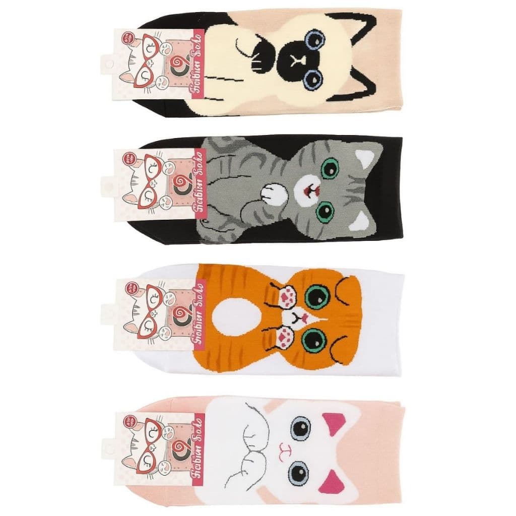 kit de 12 pares soquete do gatinhos tamanho 35 ao 40