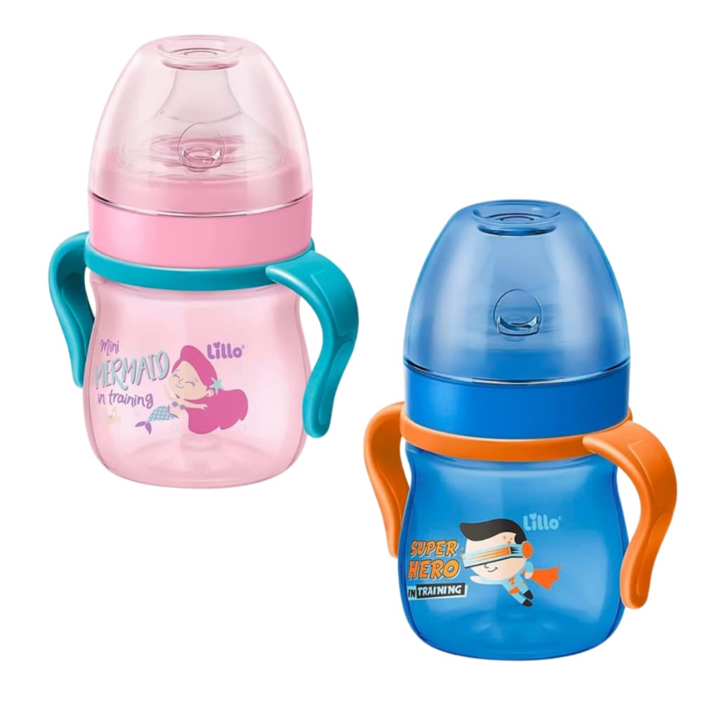 Copo De Treinamento Infantil +6m Alça Bebedor de Silicone Antivazamento Linha Evolution Lillo
