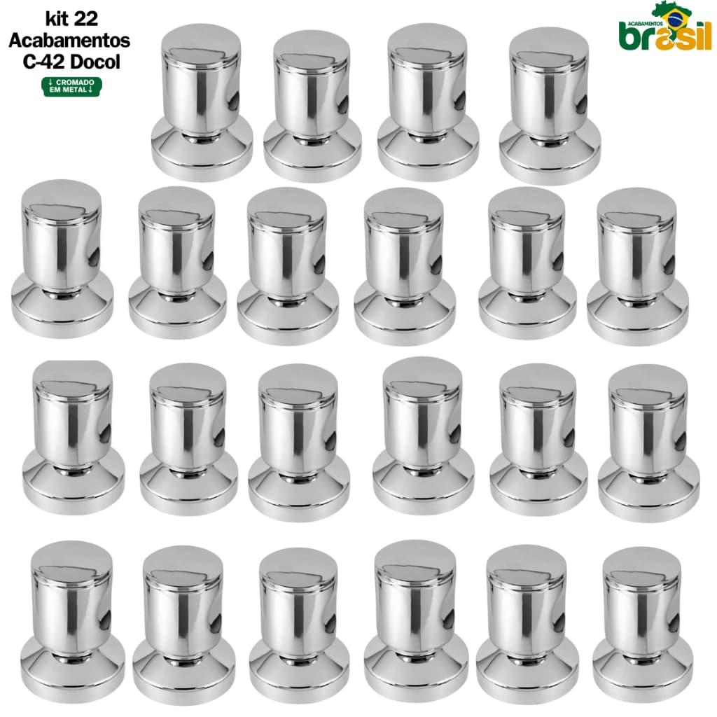 acabamento Registro chuveiro Metal C42 Padrão Docol Similar kit 22 Acabamentos