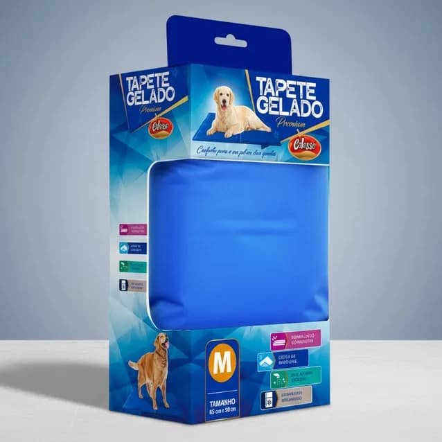 Tapete Gelado Colchao Termico Para Cachorro Pet Cães Gatos Colchonete Refrescante 65x50cm