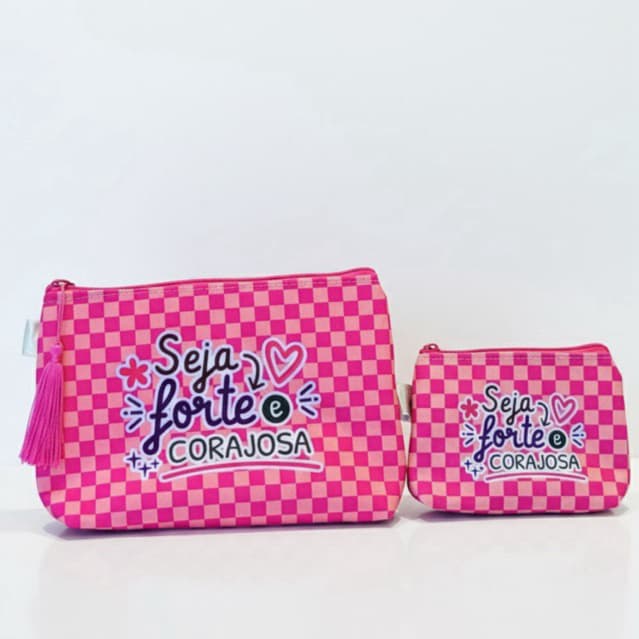 Necessaire Versículos e Frases Motivacionais - Presente - Lembrancinha