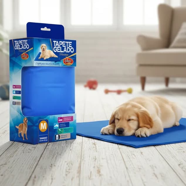 Tapete Gelado Térmico Refrescante Para Pet Cachorro Gato 50x40 Durável