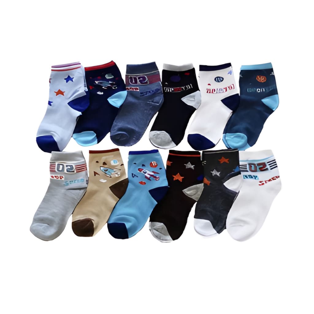 Kit De 3 Até 12 Pares Meias Infantil Para Menino Confortável