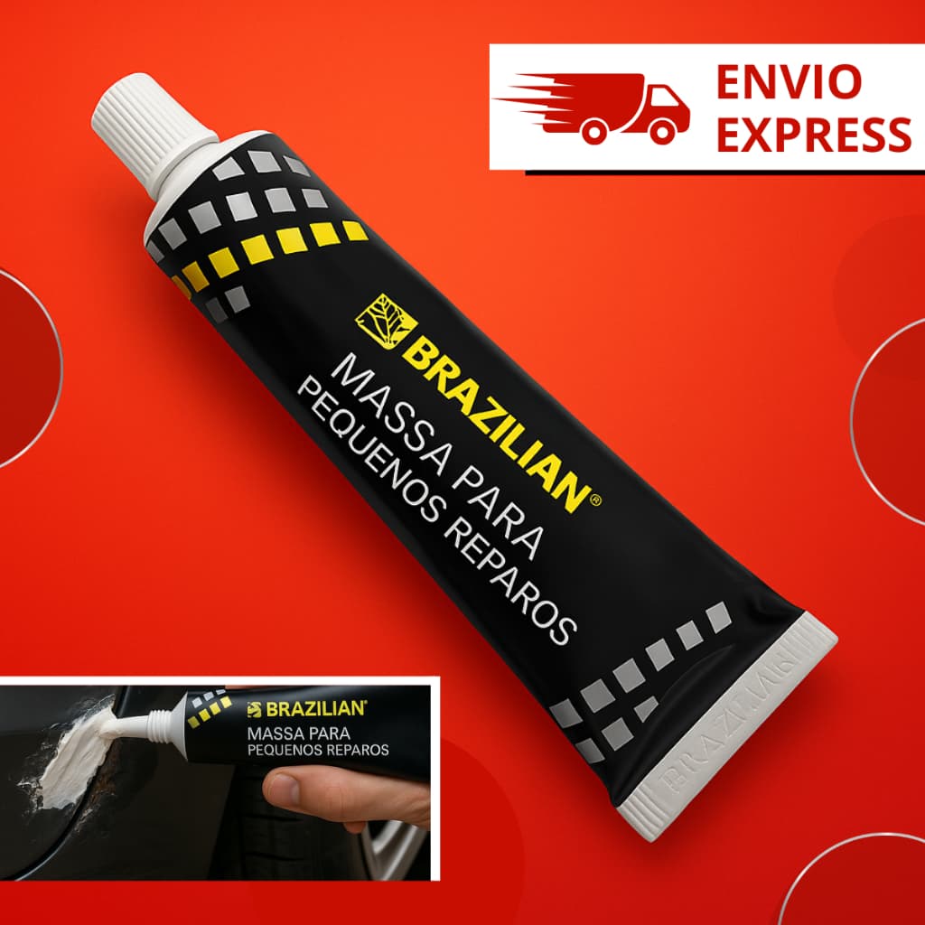 Massa Automotiva Para Pequenos Reparos Rápidos Pronto Funilaria Pintura Carro Brazilian 180g