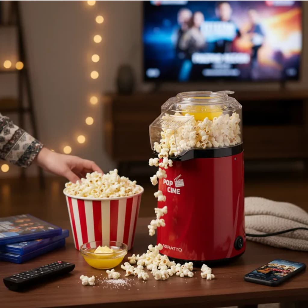 Pipoqueira Elétrica Sem Óleo Pop Cine Agratto C/Dosador1200W