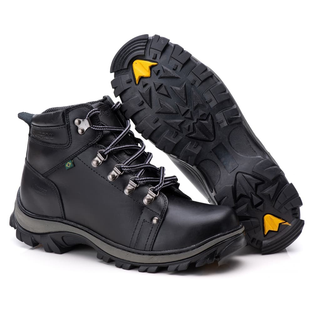 Bota Adventure Masculina de Couro com Cadarço Ranster