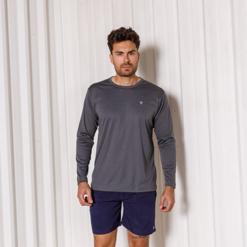 Camiseta Manga Longa Dry Fit Proteção Solar Esporte Fitness