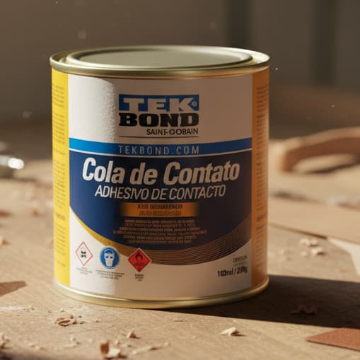 Adesivo Cola de Contato Tekbond 200gr Lata - Cola de Sapateiro, Marceneiro e Grama Sintética