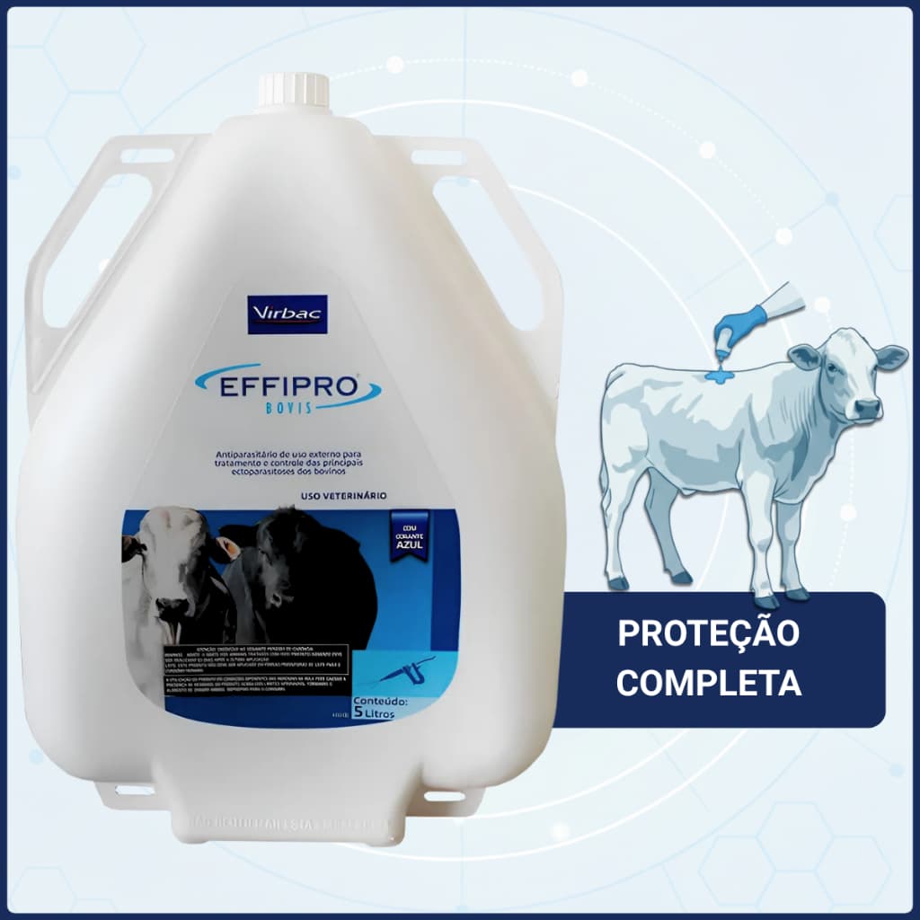 Effipro Bovis 5L Virbac Aplicação Externa Para Bovinos