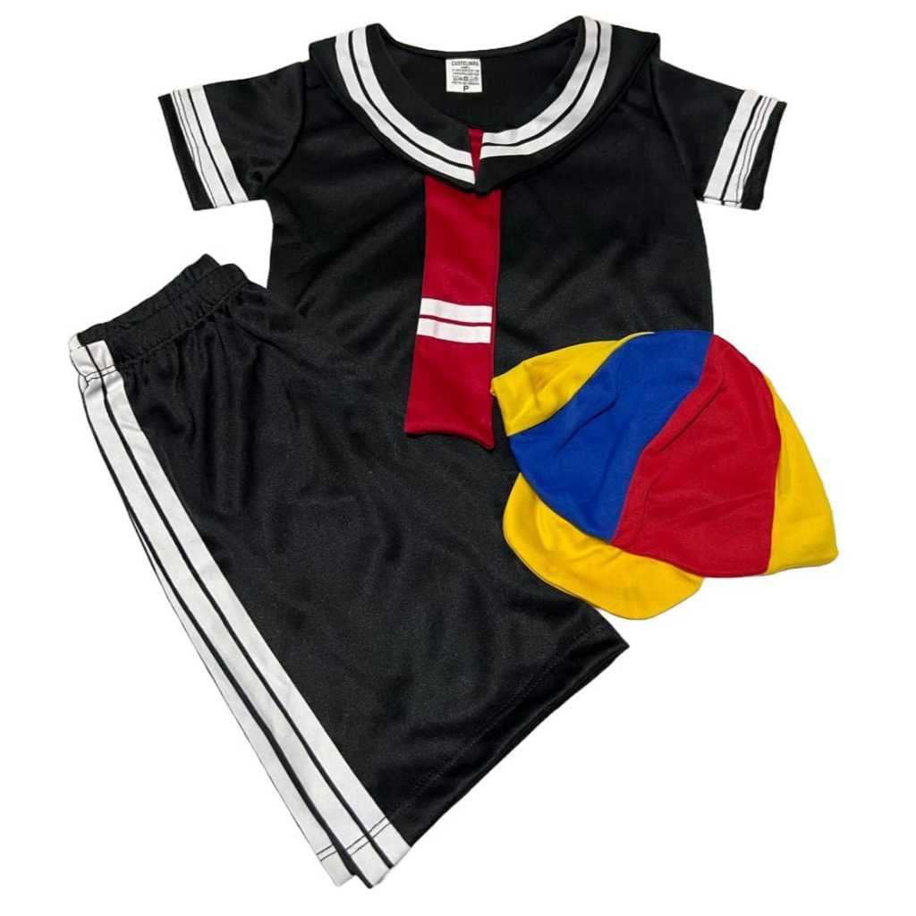 Fantasia Infantil Kiko Turma do Chaves – Roupa Completa Menino Festa Escolar Fantasia TV