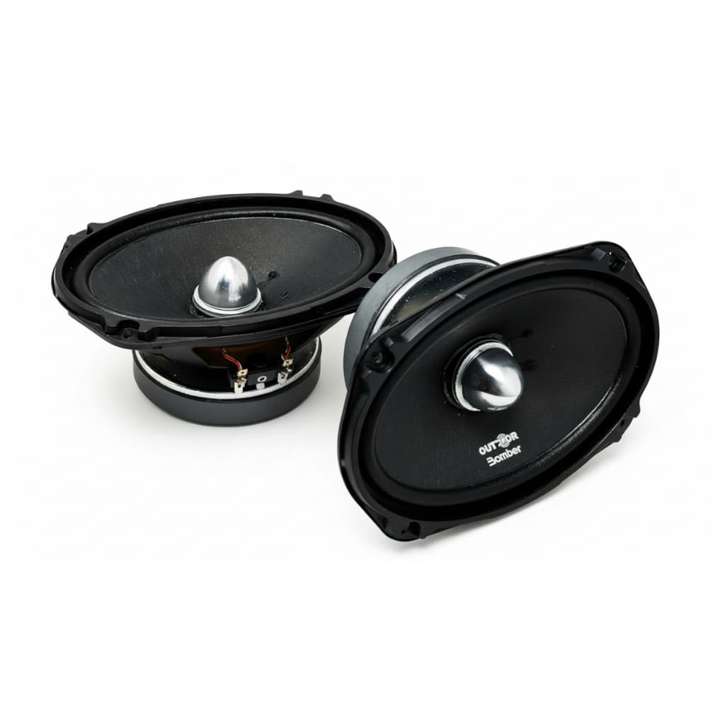 Kit 2 Alto falante 6x9 Bomber Outdoor 200w RMS Medio Grave Woofer Som automotivo Cor Preta (par)