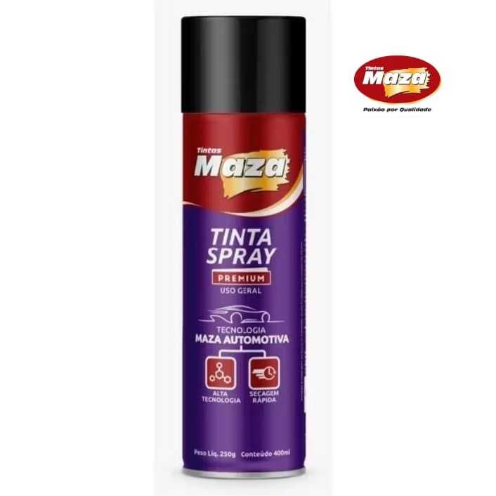 Tinta Spray Alta Temperatura 600º Maza 400ml - Preto Fosco