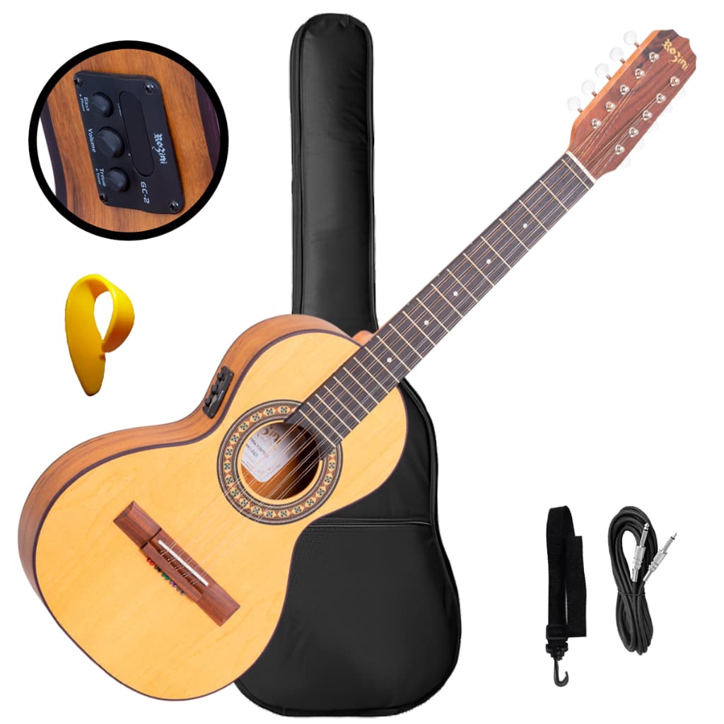 Viola Caipira Eletroacústica Ponteio Rozini RV151 Ativa Com Capa