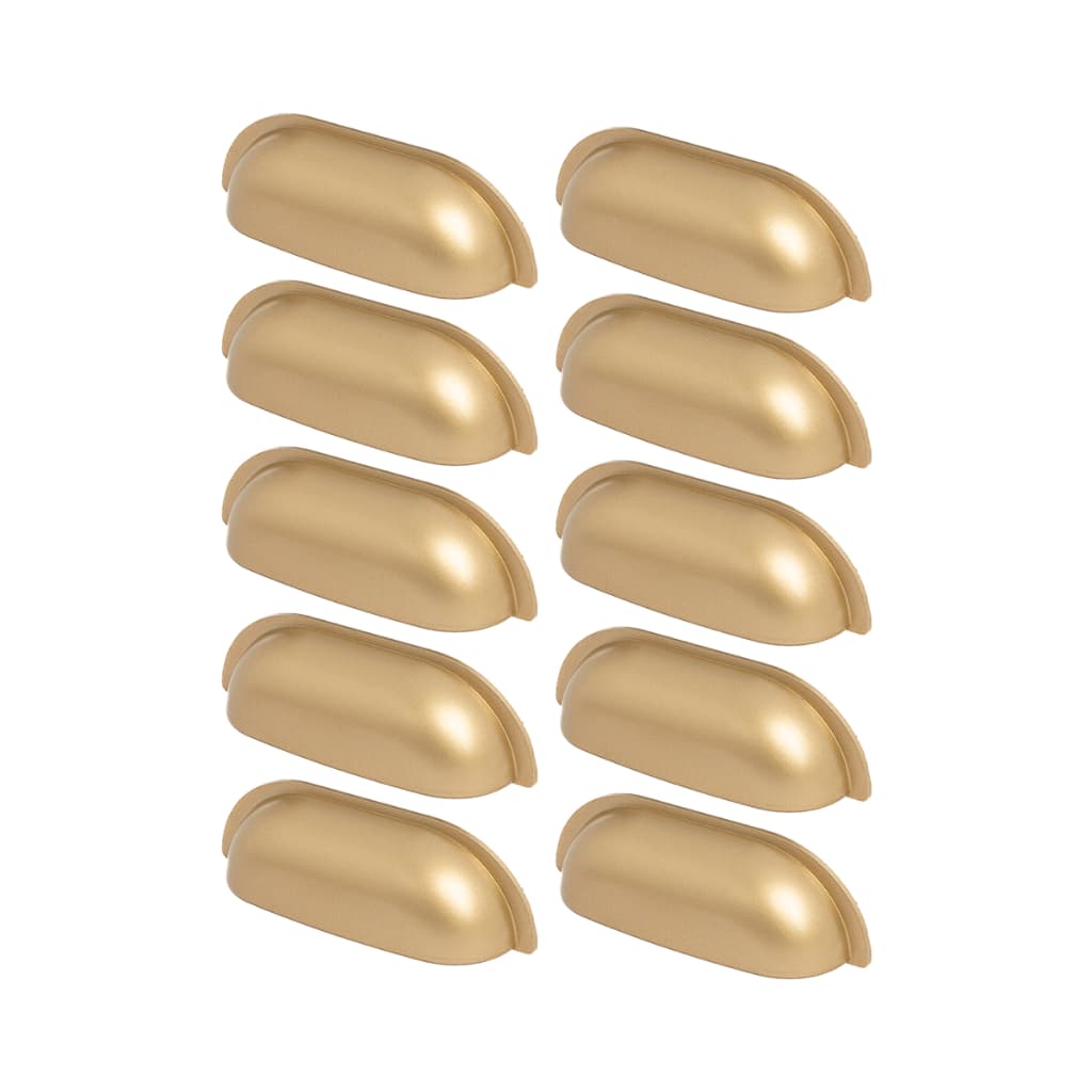 10 Pçs Puxadores Gaveta Porta De Armário Cômoda Concha 64mm