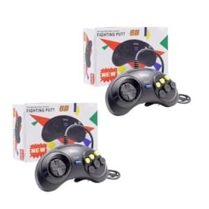 Kit 2 Controles Fighting Putt 6B para Sega Mega Drive Master System