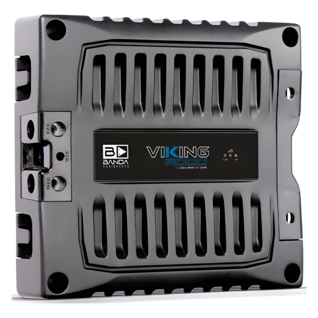 Banda Módulo Amplificador Viking Full Range 5002 2 Ohms 5000W RMS Som Automotivo Profissional Cor Preto
