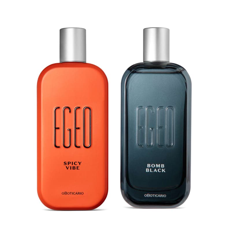 kit Presente Egeo Desodorante Colônia: Spicy Vibe 90ml Egeo Bomb Black 90ml