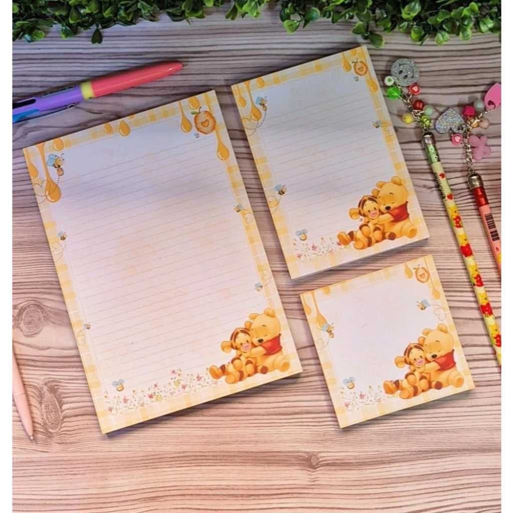 BLOCO DE ANOTAÇÕES - BLOQUINHO URSINHO POOH - 50 FOLHAS BLOCADAS NÃO ADESIVAS - 120 GRAMAS ALTA QUALIDADE