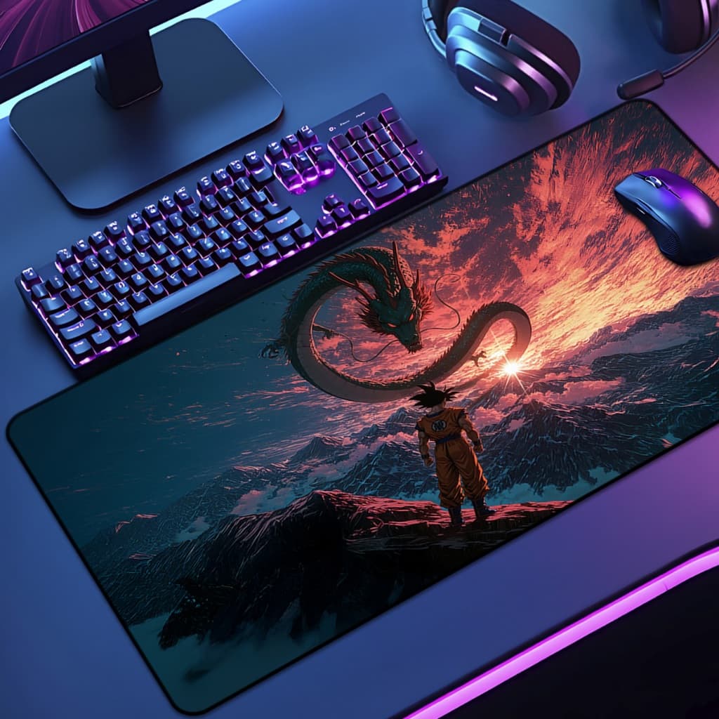 Mouse Pad Grande Gamer Dbz 65x30 70x35 80x35 90x40 90x50 120x60 Antiderrapante Borda Costurada