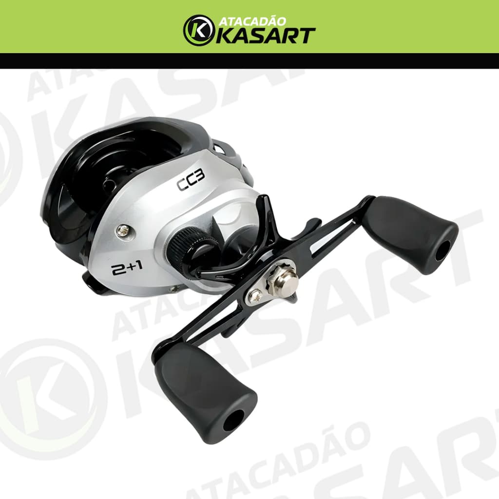 Carretilha de Pesca VOXXI CC3 2+1 Rolamentos – Alta Precisão, Freio Magnético e Manivela Ergonômica
