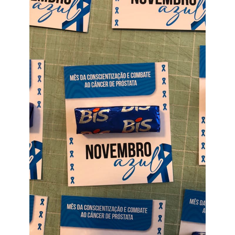 50 Card cartão Novembro Azul mimo clientes Corporativo Concientização