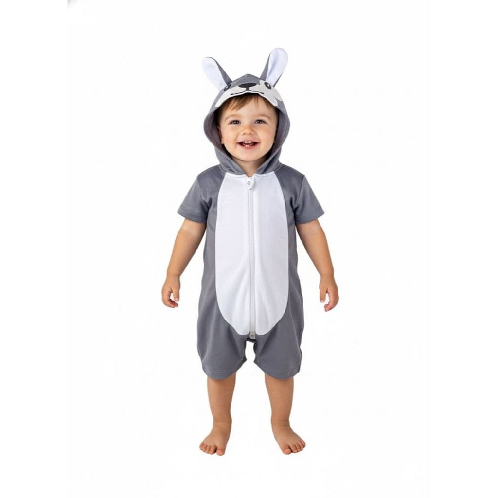 Fantasia Infantil Roupa Cachorro Ziper E Capuz