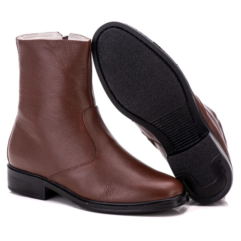 Bota Masculina Cano Médio em Couro Floter Confort Macio