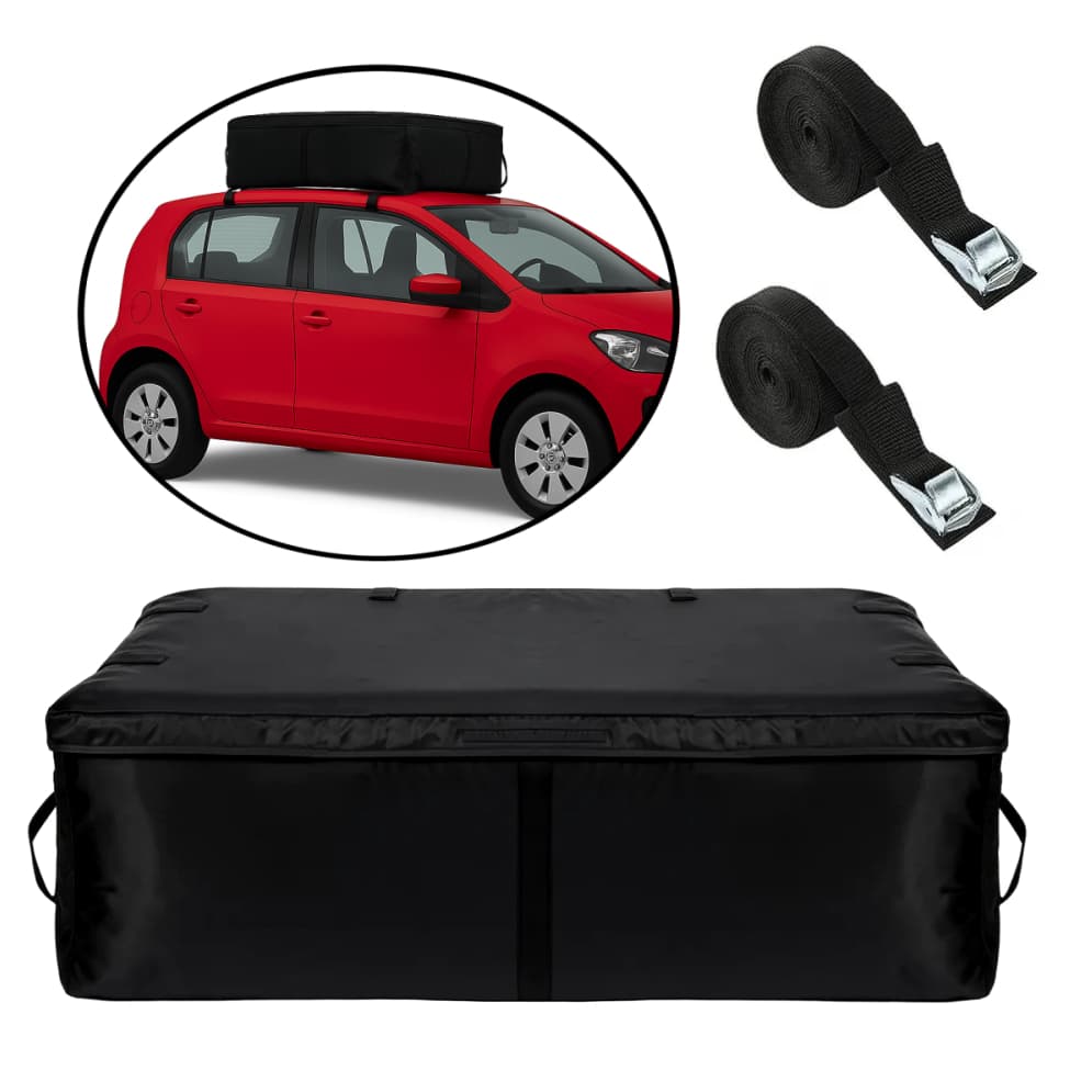 Maleiro De Teto 340l para Viagem Bagageiro De Teto Carro + Fitas de Rack