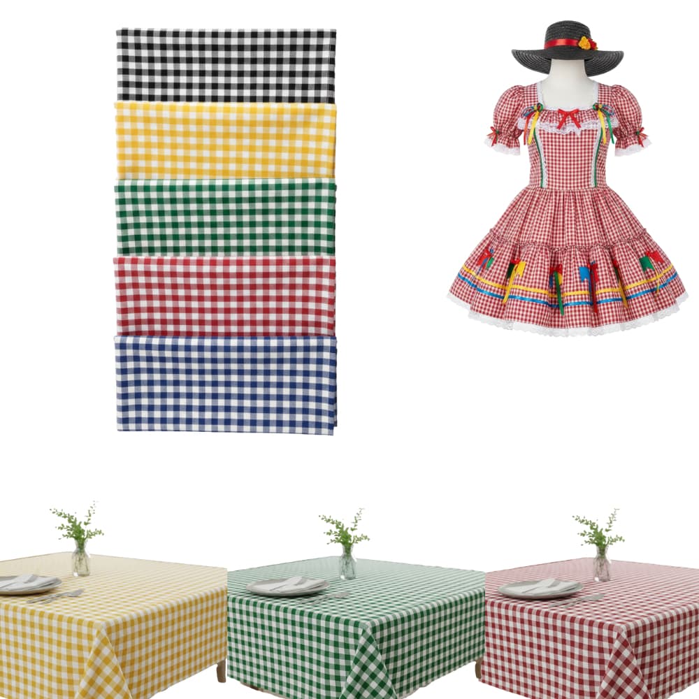 Tecido Xadrez Festa Junina Gorgurinho Decoração ou Vestuário Oferta