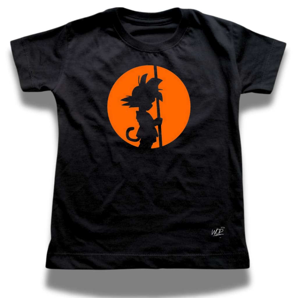 Camiseta Infantil Estampa Dragon Ball Z Goku Desenho Unissex Camisa 100% Algodão Premium Kids Anime.
