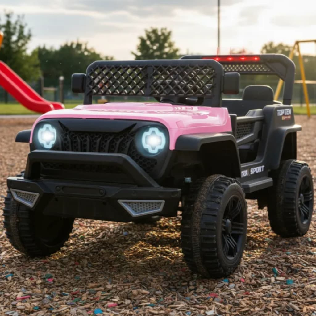 Carro Carrinho Jipe Jeep Jipinho Elétrico Infantil Luz Som Música Controle Remoto 12V