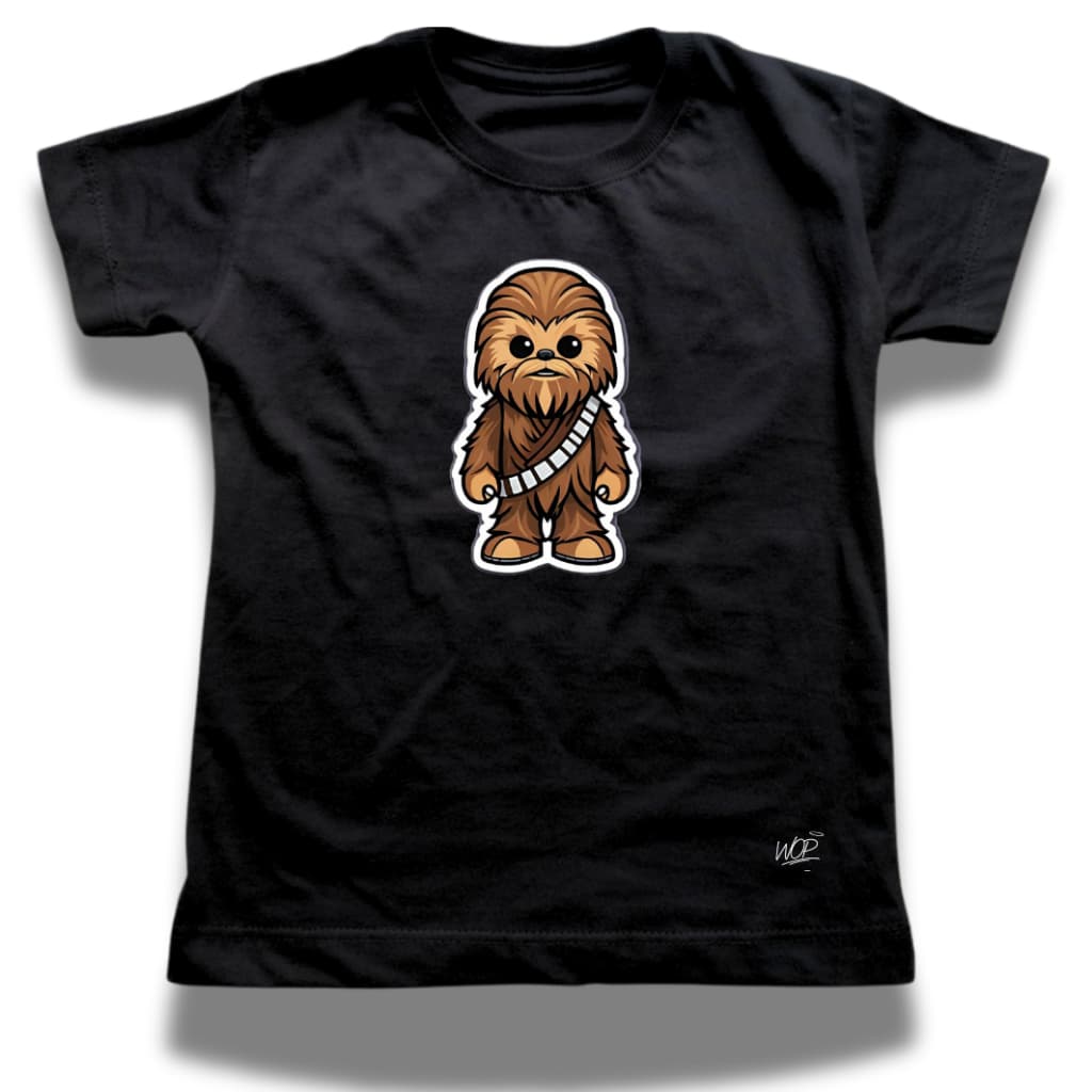Camiseta Infantil Estampa Geek Star Wars Chewbaca Desenho Unissex Camisa 100%  Algodão Premium Kids.