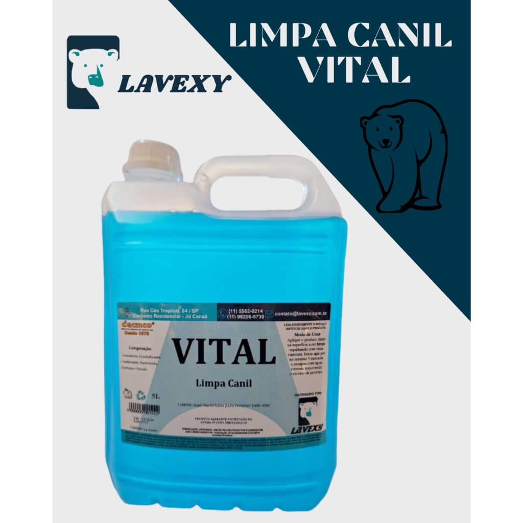 Limpa-Canil Vital- Higienizador Limpador para Quintal e Canil aroma Vital (Perfume de Longa Duração