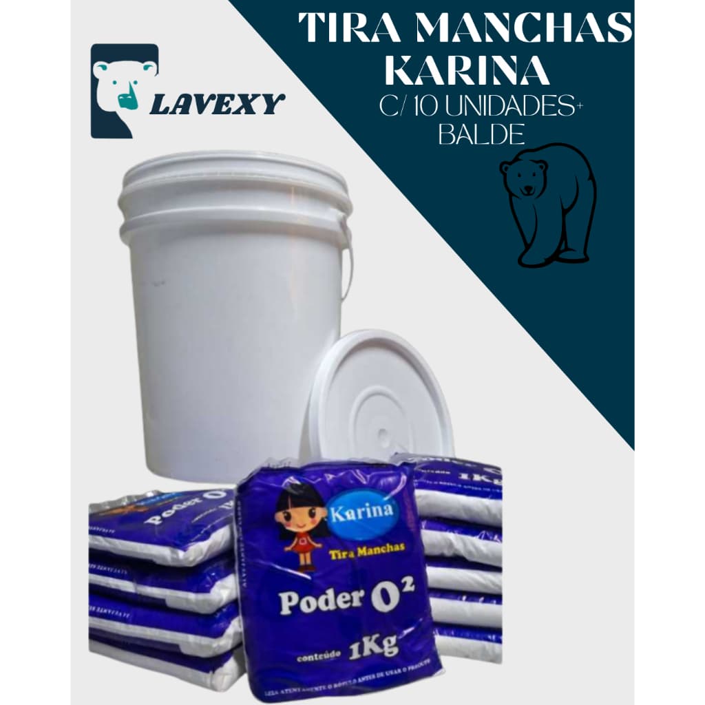 TIRA MANCHAS PARA ROUPAS BRANCAS E COLORIDAS KARINA PODER 0²