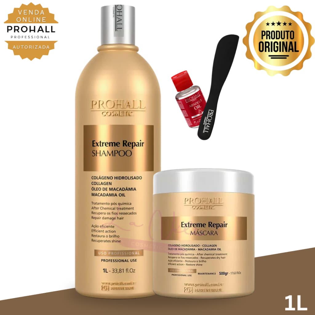 Kit Profissional Extreme Repair Prohall (2 itens)