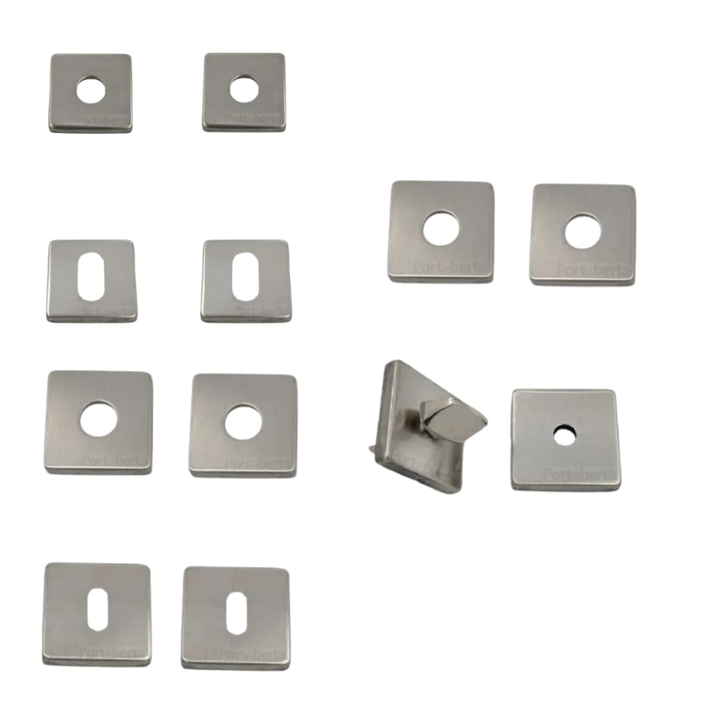 KIT ROSETA AVULSA P/ FECHADURA IMAB INOX ESCOVADO QUADRADA 091 XE PARA CILINDRO MIOLO TAMBOR 3000