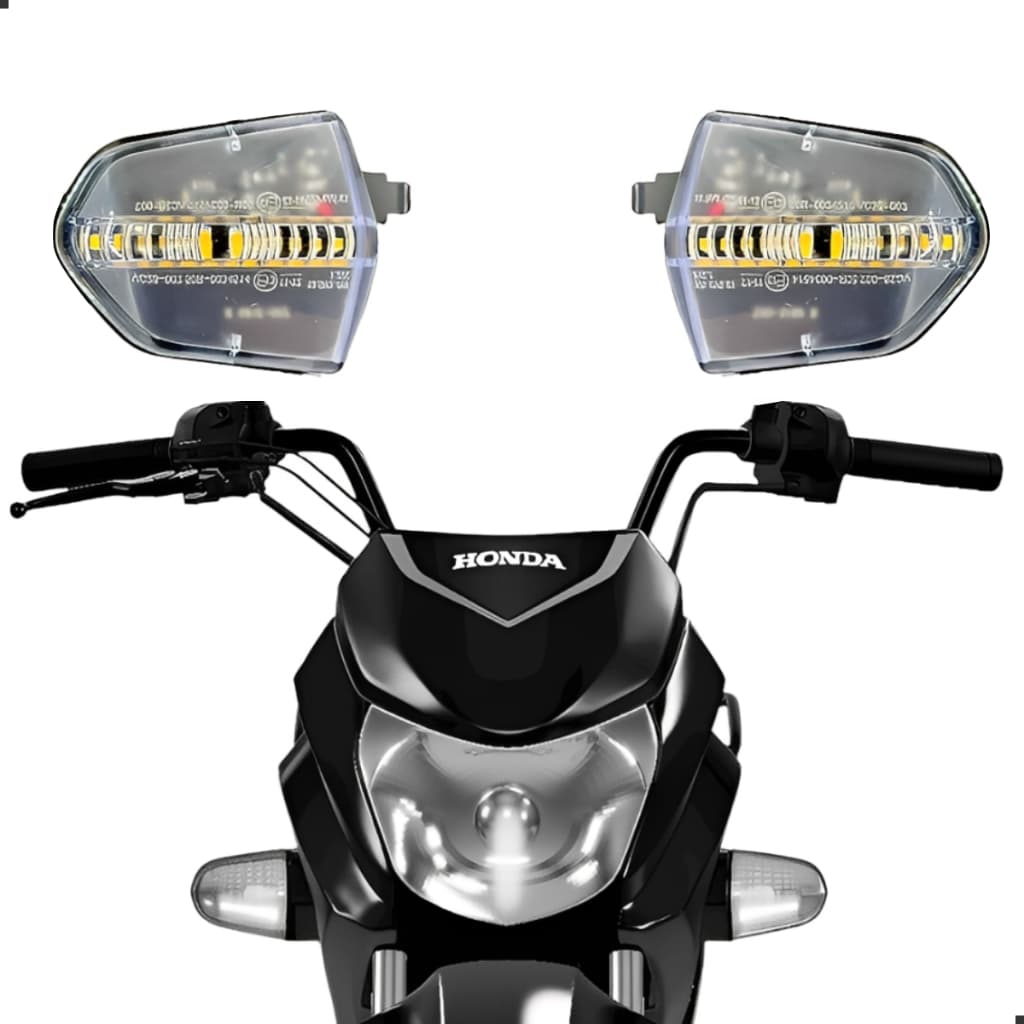 Kit 2 Seta LED Pop 100 Pop 110 Modelo Novo Sequencial Cristal