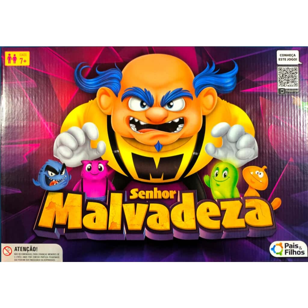 Jogo Senhor Malvadeza  Jogo De Tabuleiro Estratégias Divertido com Desafios Engraçados Pais e Filhos