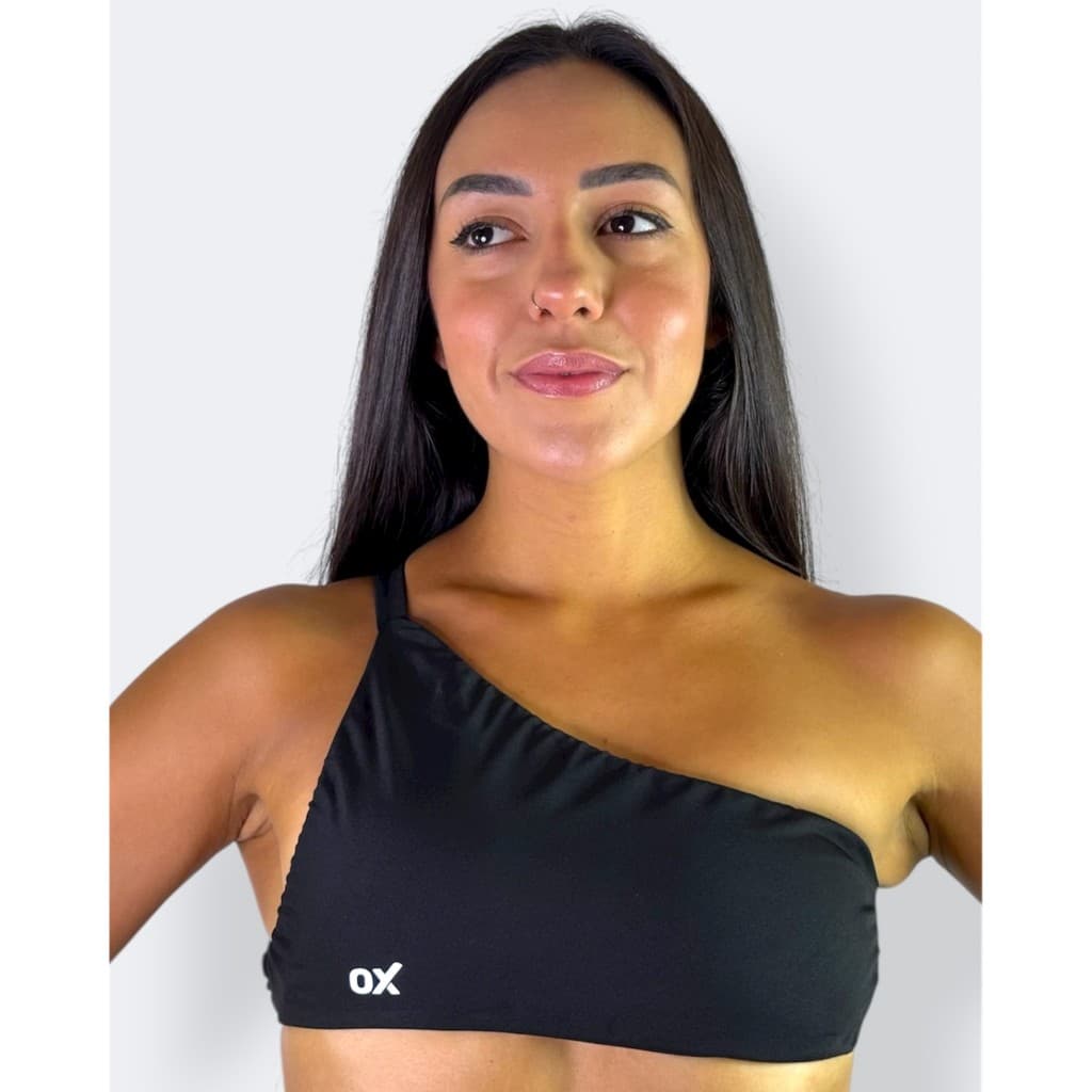 Top transversal poliamida e elastano costas abertas treino academia fit corrida