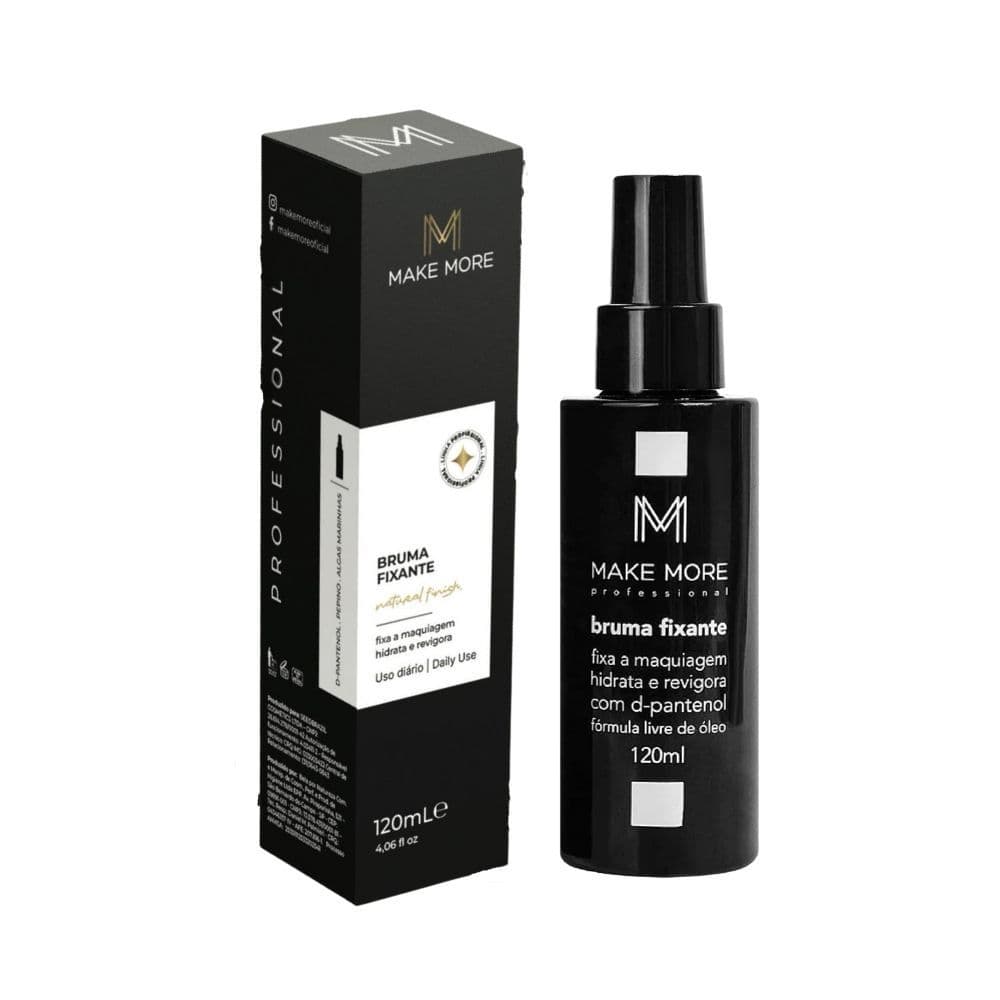 Bruma Fixante Make More 120ml Fixador de Maquiagem Facial Fixadora Vegana