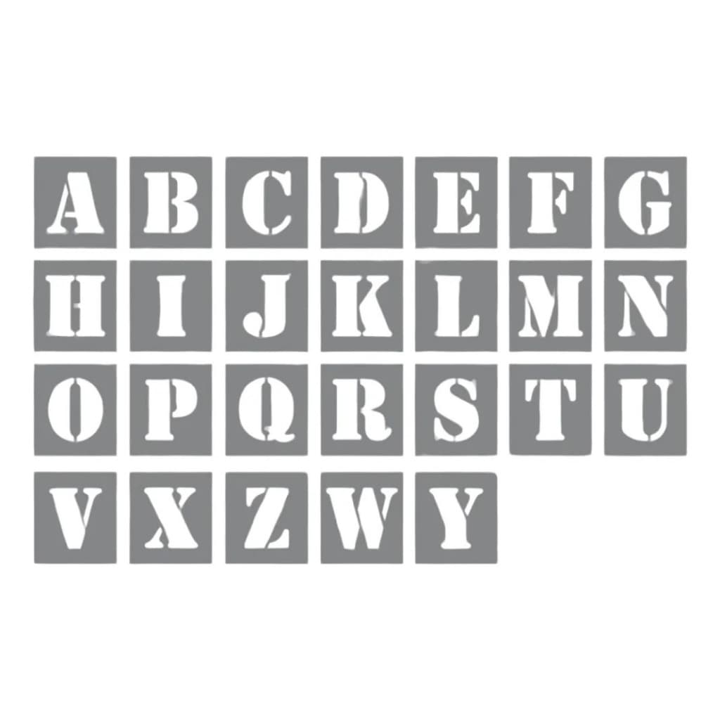 Molde Gabarito Vazado Letras Pintura  Estacionamento 10 Cm