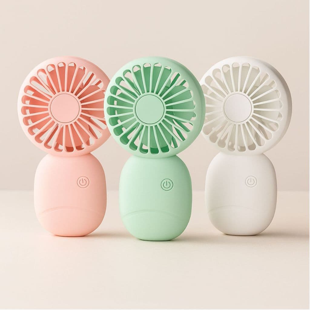 Mini Ventilador Portátil com Suporte para Celular